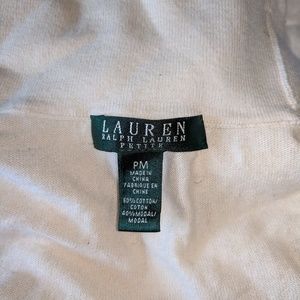 Lauren cream cotton blend turtle neck.